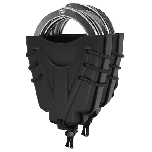 Universal Handcuff Pouch Open-Top Handcuff Holster Cuff Case Fit Hinged/Chain/Asp/Other Rigid Folding Handcuffs Fit 1.5-2.0 in Duty Belt/MOLLE Tactical Vest (Double-A)