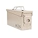 Tan Custom Engraved Ammo Box Metal Ammunition Case Steel Storage Can Personalized Monogram Initials (30 Caliber)