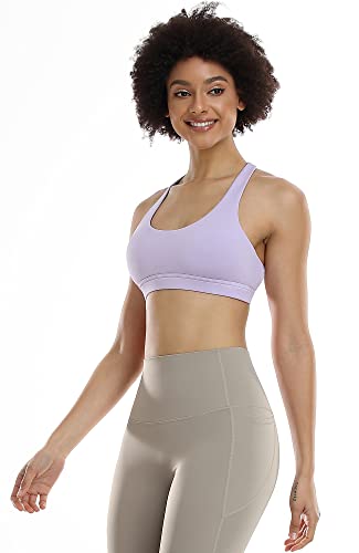 Image of icyzone Women's Padded Strappy Workout Running Sports Bras Medium Impact