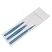 AAProTools 3 Premium Stainless Steel Eyebrow Tweezers with Pouch, Tweezers Set with Slant, Straight and Pointed Tips - Precision Calibrated - Best for Eyebrow, Ingrown Hair and Splinters (Sky Blue) A+
