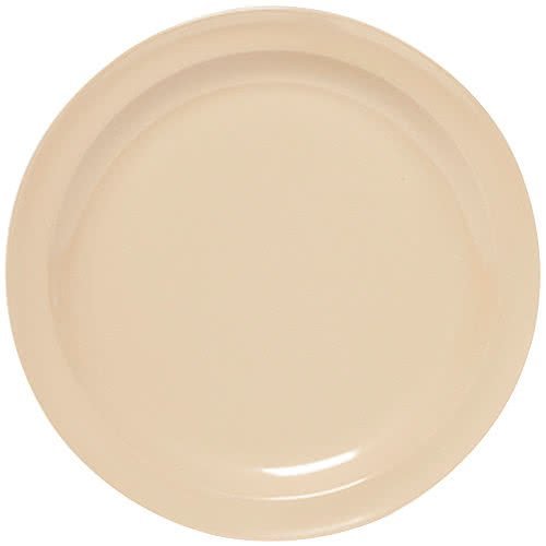 Yanco NS-107W Nessico Round Dessert Plate, 7.25" Diameter, Melamine, White Color, Pack of 48