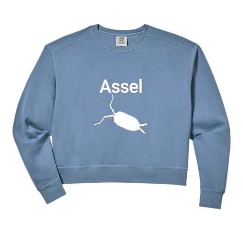 Womens Isopod silhouette contrast nature-inspired Woodlouse animal Comfort Colors Crop