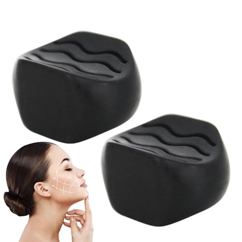 Huayeex Jawline Trainer - Entrenador de boca de silicona para mandíbula | 2 piezas de entrenamiento de mandíbula, ejercitador facial reductor de doble barbilla para adelgazar facial