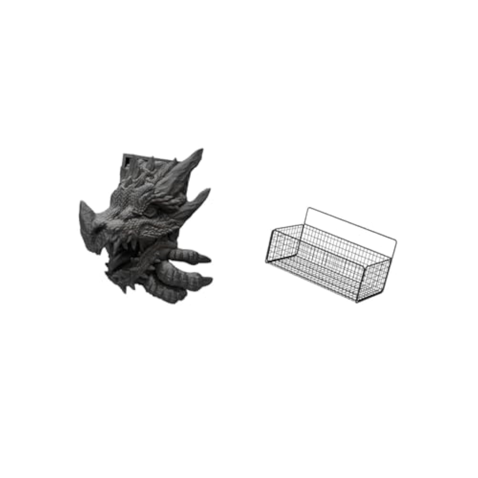 Metal Dragon Bookend Wall Organizer Decorative Book Holder