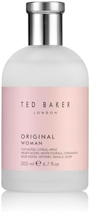 Ted Baker Woman Pink EDT, floral green feminine fragrance, opening notes are fresh peach, bergamont and tangerine with warm musk, vanilla and vetiver base notes, 6.76 fl oz