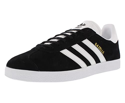Image of adidas Gazelle Mens Shoes Size 5.5, Color: Core Black /White /Gold Metallic