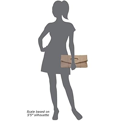 JNB Synthetic Leather Fold Over Clutch