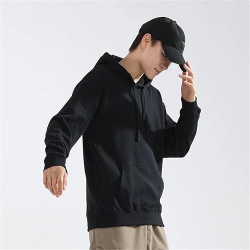 Men Korean Cotton Hoodies Oversize Long Sleeve Sweatshirt Coats4