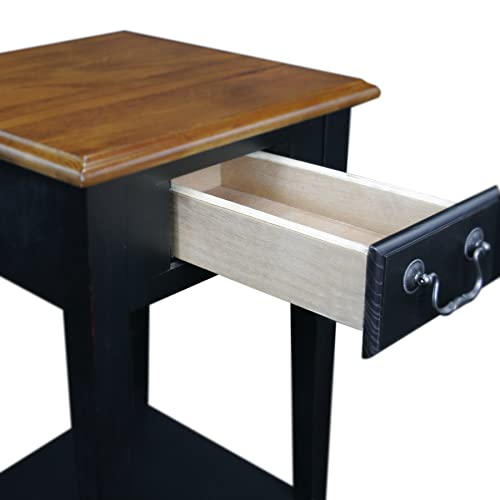 Leick Shaker Square End Table, Slate Black #TOP2