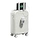 Chicmine 20 Inch Suitcase Hard Shell Scratch-Resistant Surface with USB Interface Cup Holder Hanging Hook and Code Lock Silent Spinner Wheel Luggage Suitcase