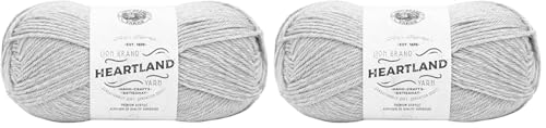 Image of Lion Brand Yarn Heartland Yarn for Crocheting, Knitting, and Weaving, Multicolor Yarn, 2-Pack, White Sands, 2259 Foot (Pack of 1)