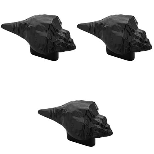 Image of Shell Shape Knob for Drawer /Cabinet Knob for Drawers /Wardrob Drawer Knobs /Drawer Handle (Zinc Alloy /Black Finish) Pack of 3-| 3 Years Warranty |