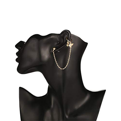 Preisvergleich Produktbild LIGHTBLUE U-förmige Ohrkette Schmetterling Anhänger Ohrkette Mode Quaste Ohrkette