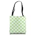Lime Green Checkered Checker Pattern Modern Chess White Tote Bag