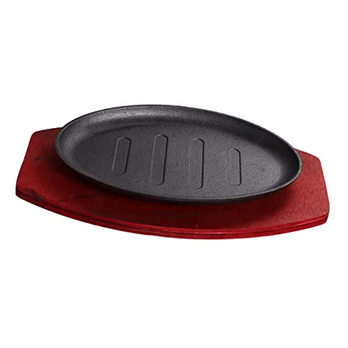 Amosfun Plaque De Cuisson Antiadhésive Compacte Pour Steak Poêle En Fonte Pour La Cuisson Au Teppanyaki
