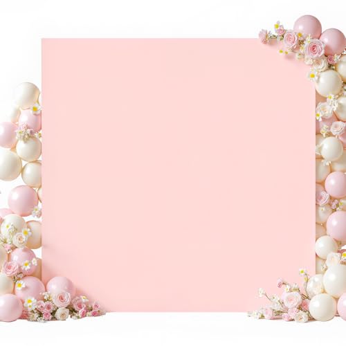 6.6 x 6.6FT Light Pink Square Backdrop Arch Cover Wedding Arch Stand Cover