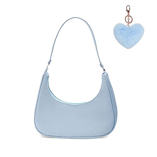 FuninCrea Borsa A Tracolla In Peluche Per Donna - 24x21x10 Cm, Nero, Con Cerniera E Tracolla Regolabile Rimovibile, Piccola Borsa Per Viaggi E Shopping