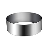 Bakeley 8 inch Stainless Steel Cake Mold, Dishwasher Safe Cake Ring Mold for Baking, Design for Valentine's Day Decorations & Home Baking