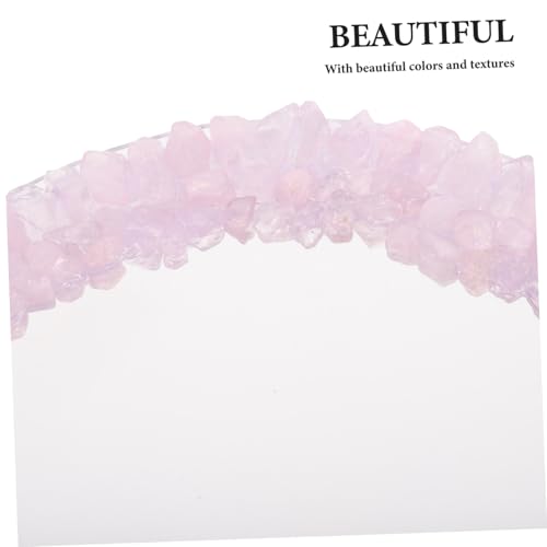 Espejo de maquillaje decorativo cristal portátil rosa miniatura 3