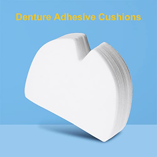 CARESHINE 120 Pads(4 Pack) Free Long-Lasting Denture Adhesive Cushion Denture Adhesive Soft Pad for Secure Hold and Food Seal (Lower) White - Thumbnail 2