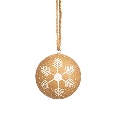 Sass & Belle Kraft Paper Snowflake Papier Mache Bauble