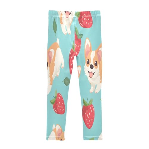 Toddler Girls Leggings Printed Yoga Pants Leggings Corgi Strawberry for Kids2