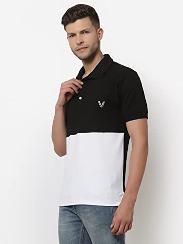 Image of UZARUS Mens Solid Cotton Regular Fit Polo T-Shirt