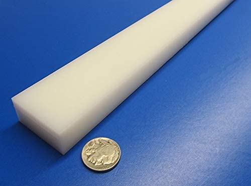 White HDPE (High Density Polyethylene) Rectangular Bar .750