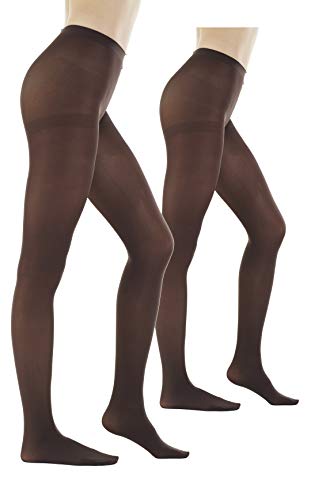 STYLEGAGA Women's 80Denier Semi Opaque Solid Color Footed Pantyhose Tights