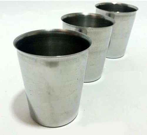 3 Adet Set Standart Boy 8,5 cm Paslanmaz Çelik Bardak Kırılmaz Garantili Bardak