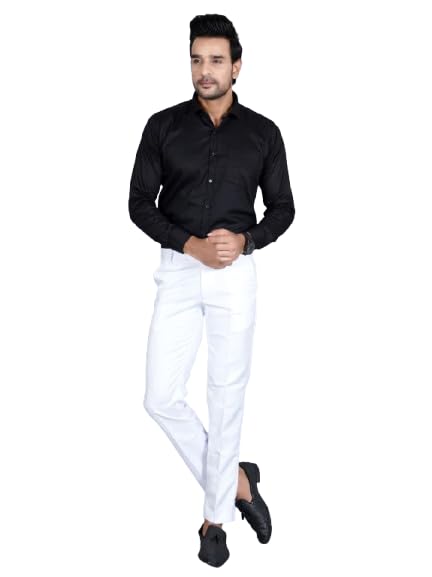 Akshay IMPEX Mens Regular Fit Polyester Solid Mid Rise Waist Trousers Comfortable Formal & Casual Pants Men Trouser-0NN.-picture-24