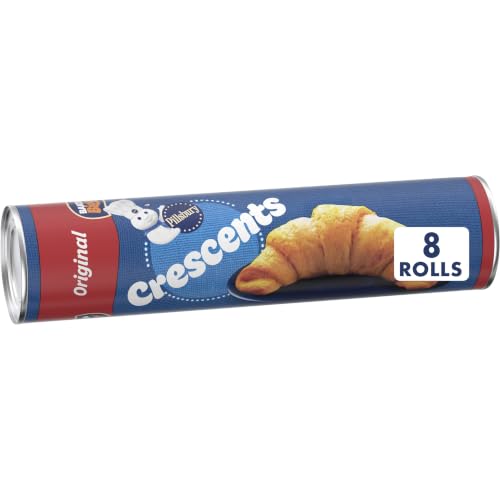 Pillsbury Crescent Rolls, Original Refrigerated Canned Pastry Dough, 8 Rolls,
