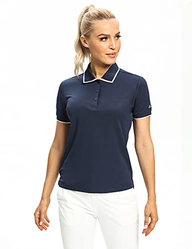 Image of Hiverlay Women's Golf Polo T Shirts Lightweight Moisture Wicking Short Sleeve Shirt Quick Dry UPF 50+