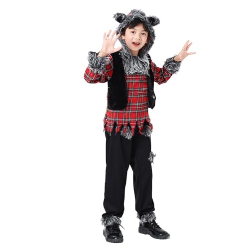 Disfraz Wild Wolfie Hombre Lobo Para Niños 5-6 Años miniatura 5