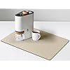 Coffee Maker Mat for Countertop - Coffee Bar Accessories Fit Under Cafe Machine, Rubber Backed Absorbent Pad, Table Mat Under Appliance, Kitchen Counter Dish Drying Mat, 19x12, Marble Beige