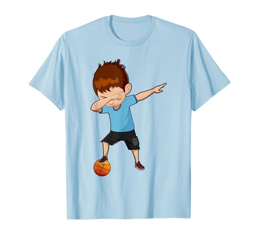 Basketball-Shirt für Jungen, lustiges Dabbing-T-Shirt für Jugendliche und Kleinkinder T-Shirt