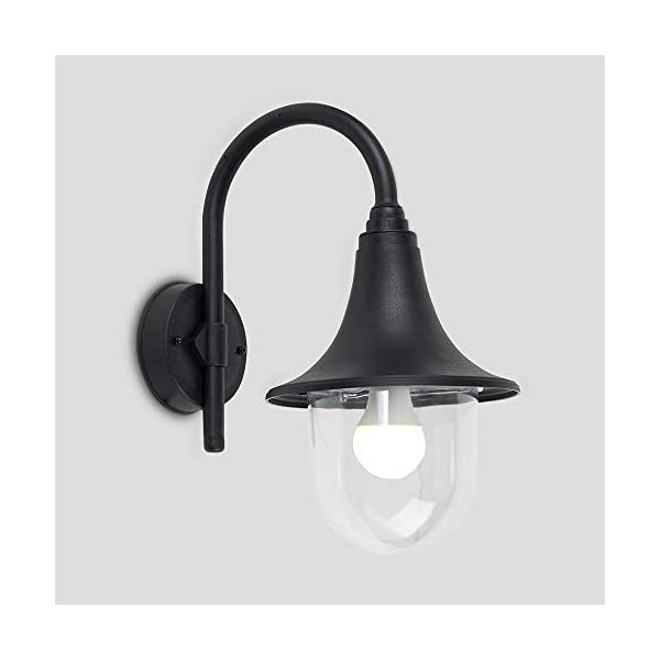 Modern IP44 Outdoor Black Fishermans Style Wall Light Lamp - Image 7
