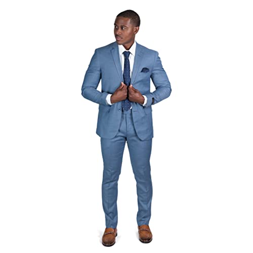 AZAR MAN Slim Fit Mens Solid Suit 2 Button Notch Lapel ZF10036A3