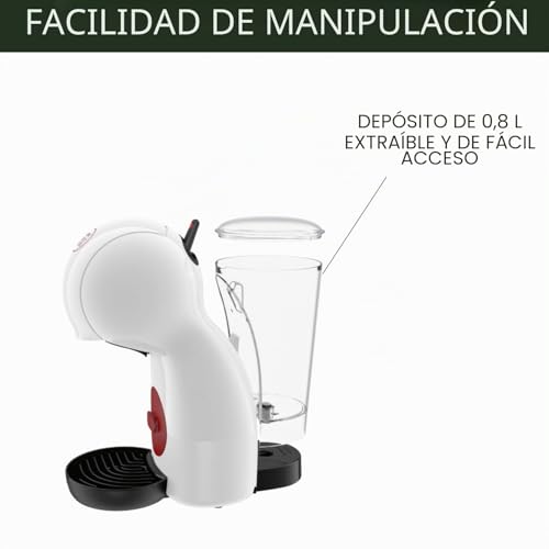 Miniatura 6 de Krups Nescafé Dolce Gusto Cafetera Cápsulas, 15 Bares, Multibebidas, Cafetera Compacta, Apagado Automático, Modo De Economía, Piccolo Xs Kp1a3110