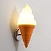 Produktbild Kind-Raum-Wand-Leuchter-Cartoon-Kegel-Eiscreme-Wand-Lampen-Leuchter Fashion Cafe Restaurant Getränke Dessert Shop-Dekor-Wand-Licht Leuchte Kreative Wand Metall Wandleuchten for Wohnzimmer Heim