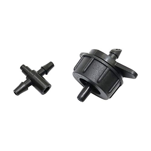 Gotero para riego de jardinería con adaptador de flecha y conector de tres vías 100x 6