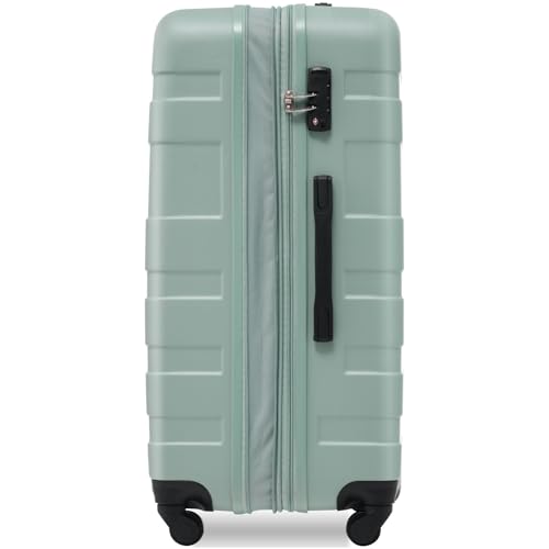 Expandable 3-Piece Hardshell Luggage Set - Lightweight ABS Suitcases with Lock - 20'', 24'', 28'' - Durable Travel Gear (Green)2