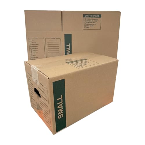 25 - Pack Small Cardboard Moving Boxes 16x10x10 32 ECT With Handles - Thumbnail 2