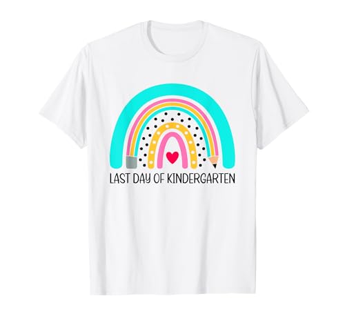Last Day of School Shirt Kindergarten Regali divertenti per bambini Maglietta