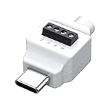 HNALIUH USB Cオス - 5ピン / 4ピン はんだなし圧着端子 クイック修復プロジェクト用 480Mbps データ転送 65w充電 Type C クイック接続アダプター