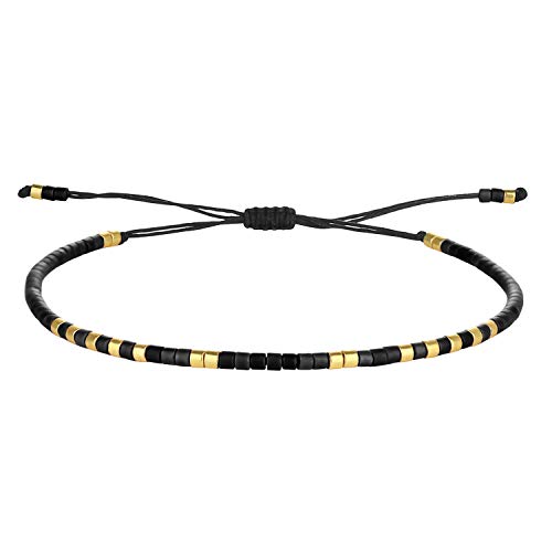 Image of C.QUAN CHI Handmade Friendship Beaded Bracelet Adjustable Colorful Miyuki Beads Bracelet
