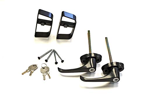 Doors & Door Hardware 5-1/2" Black L Handle Door Lock Set - For