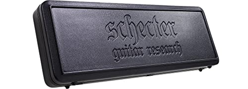 Schecter Stiletto Stealth 4-String Bass Guitar In Satin Black Bundle With Schecter Universal Bass Guitar Hard Shell Case #TOP2