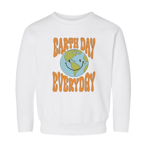 Earth Day Everyday Kids Sweatshirt Toddler 2T White
