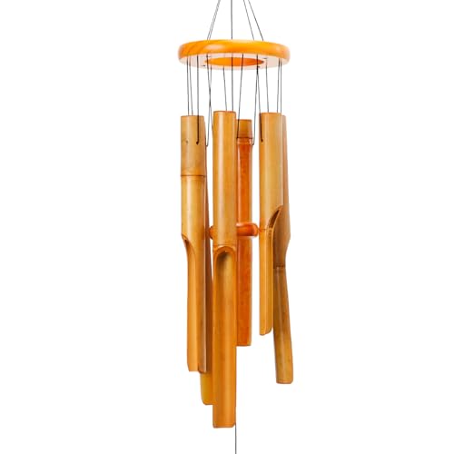 MUMTOP Bamboo Wind Chimes for Outside-Wooden Wind Chime - 33 Inch Bamboo Chimes for Outdoors Patio Garden Yard Home Tree Decor